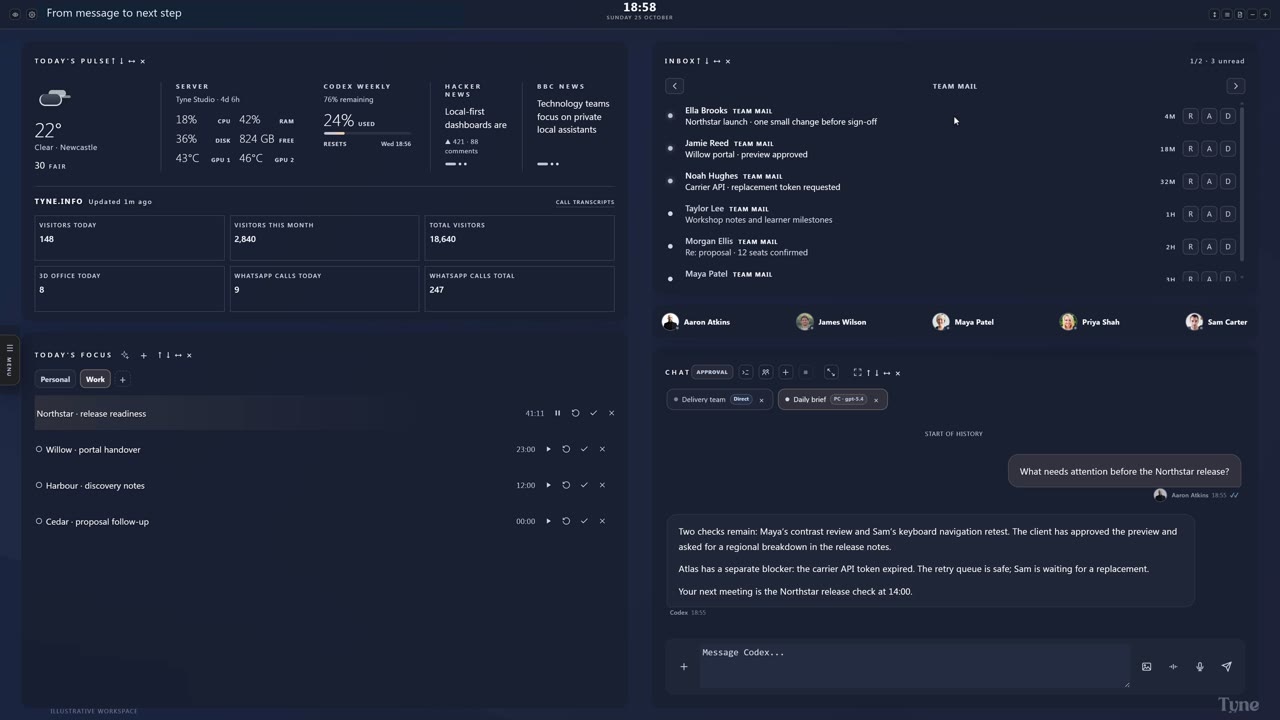 Desk Dashboard video showcase